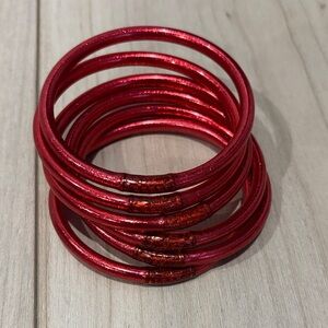 Shimmering Pink Bangles Set Size Small